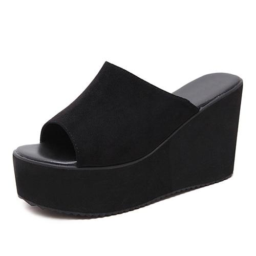 Slide-On Wedge Sandals