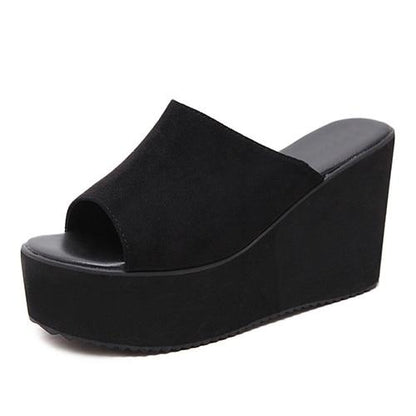 Slide-On Wedge Sandals