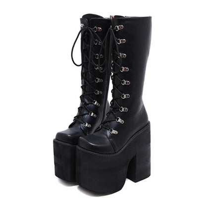 Tall Lace-Up Tower Boots