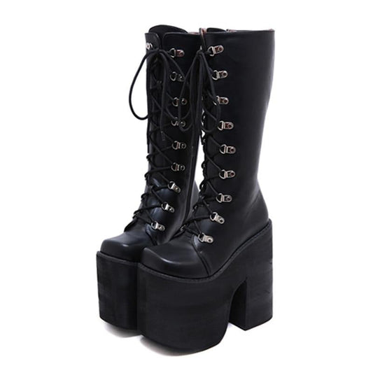 Tall Lace-Up Tower Boots