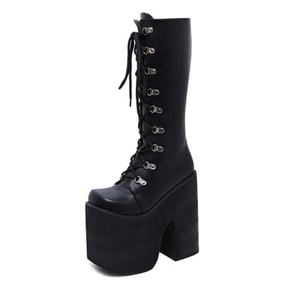 Tall Lace-Up Tower Boots