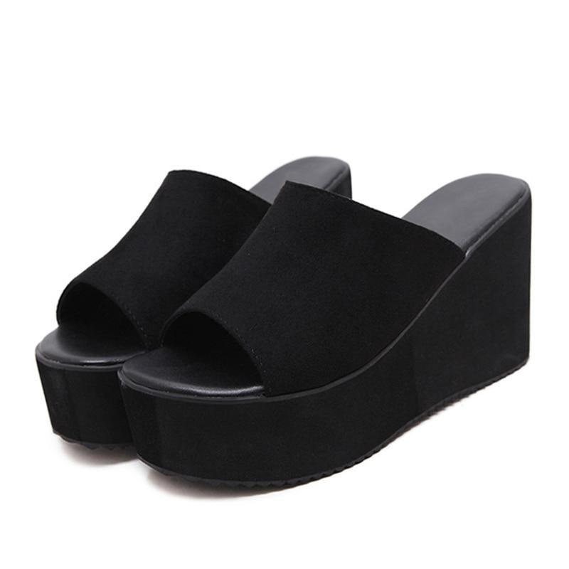 Slide-On Wedge Sandals