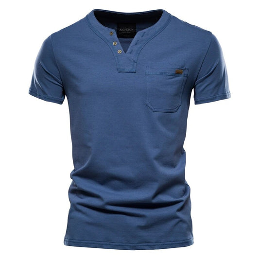 Snap Front Henley Tee