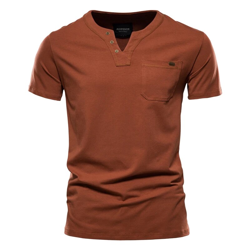 Snap Front Henley Tee