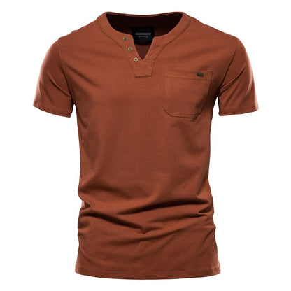 Snap Front Henley Tee