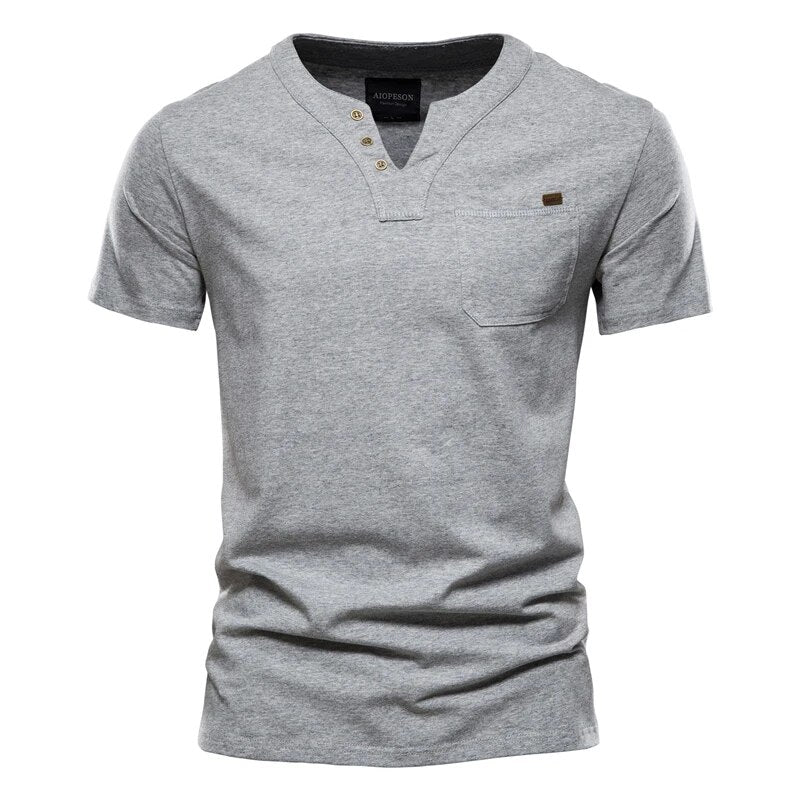 Snap Front Henley Tee