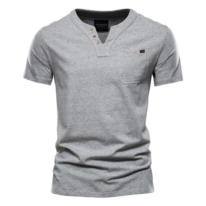 Snap Front Henley Tee