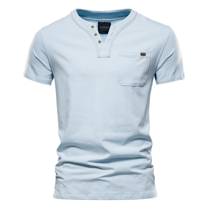 Snap Front Henley Tee