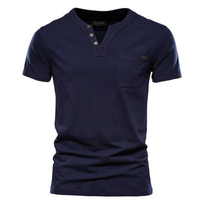 Snap Front Henley Tee