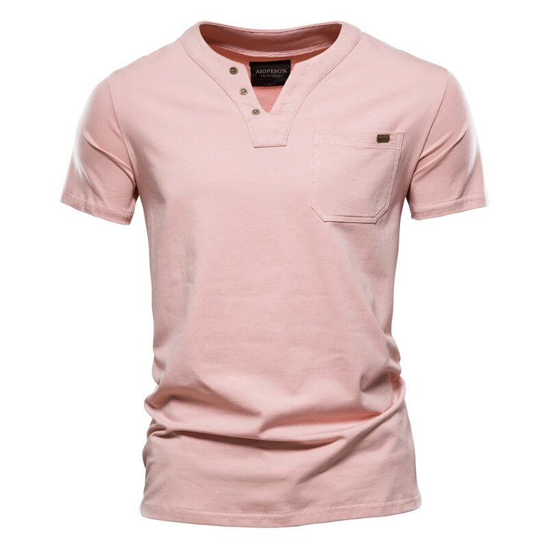 Snap Front Henley Tee