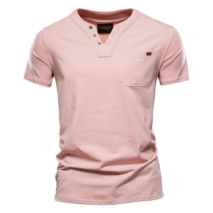 Snap Front Henley Tee