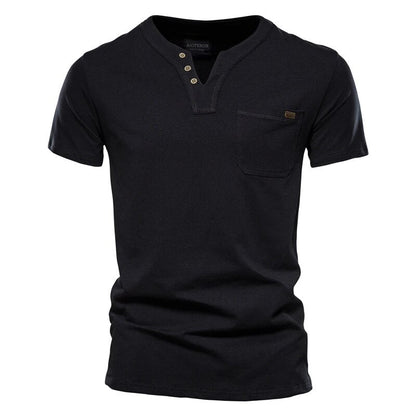 Snap Front Henley Tee