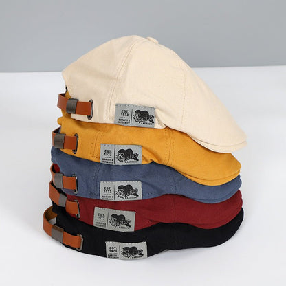 Retro Curve-Brim Cap with Patch Detail